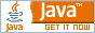 Java walked so JavaScript could drunkenly stumble into a gutter. A web button with the description: Java walked so JavaScript could drunkenly stumble into a gutter.